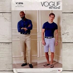 ⭐️5 for $28⭐️ NEW Vogue Patterns V1896 Men’s Fashion Sewing Patterns UNCUT